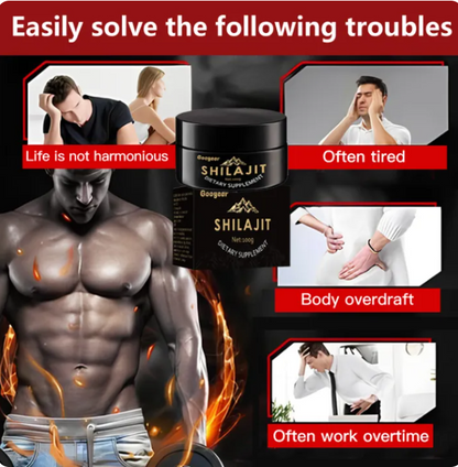 Googeer® Original Himalayan Shilajit – Natural Energy & Vitality Booster (Pure Resin Form)